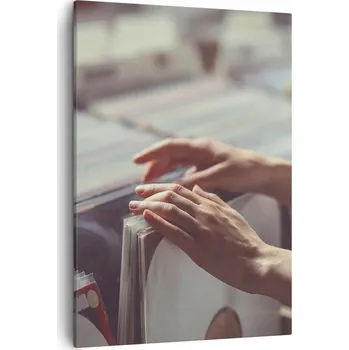 Obraz Obraz na plátně do obýváku ložnice 50x70 hudební deska obrazy na zeď