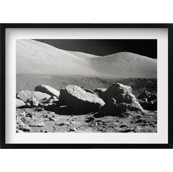 Obraz Dekorativní nástěnný obraz do pokoje Fotografie skal na Měsíci NASA 70x50 cm