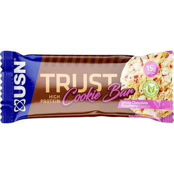 USN (Ultimate Sports Nutrition) USN Trust Cookie Bar- bílá čokoláda s malinou 60g