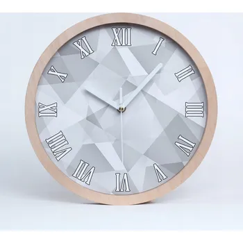 Hodiny Dřevěné nástěnné hodiny abstrakce pozadí průměr 25 cm
