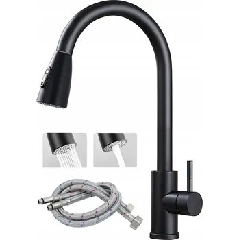 Vodovodní baterie Kuchyňská stojánková baterie Dalmo BLACK černá