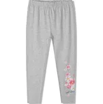 DÍVČÍ LEGÍNY S KYTIČKOU BL2388 VELIKOSTI 116-146 Velikost: 122, Barva: Šedá