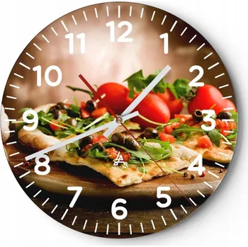 Hodiny Nástěnné hodiny do obýváku 40x40 Gastronomie Hodiny na skle Loft Tiché