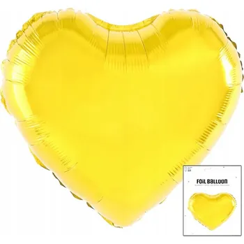 Balónek FÓLIOVÝ BALÓNEK SRDCE ZLATÝ ZLATÁ DEKORACE NA NAROZENINOVOU OSLAVU 3D
