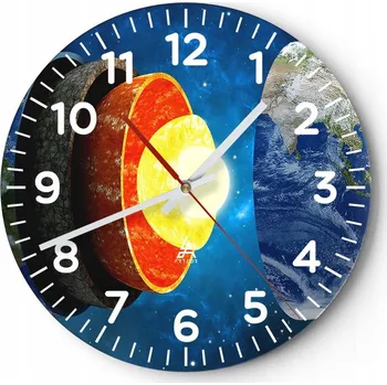 Hodiny Kuchyňské nástěnné hodiny 30x30 Abstrakce Moderní skleněné hodiny Tiché