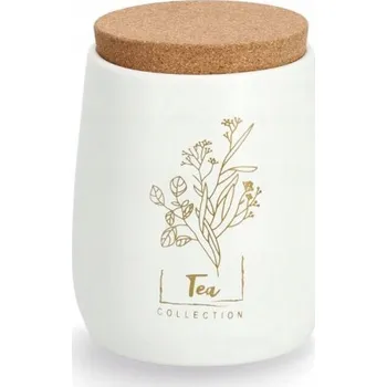 Dóza na potraviny Dóza s korkovým víčkem, na čaj, 750 ml, bílá, ZELLER