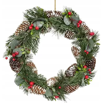 Obraz Věnec šiškový s eukalyptem Ø33 cm