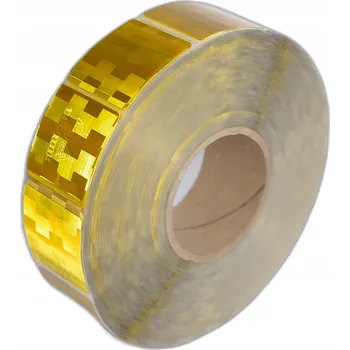 Reflexní konturová páska segmentová. Avery USA, čtverečky - žlutá