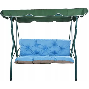 Polštář Zahradní Polštář na houpačku a lavičku, 120x60x50 cm, modrá