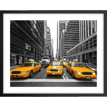 Obraz Foto obraz plakát na zeď v černém rámu 50x40 město plakáty do obýváku