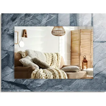 Zrcadlo Obdélníkové ozdobné zrcadlo svisle nebo vodorovně Skála textura kámen 80x60 cm