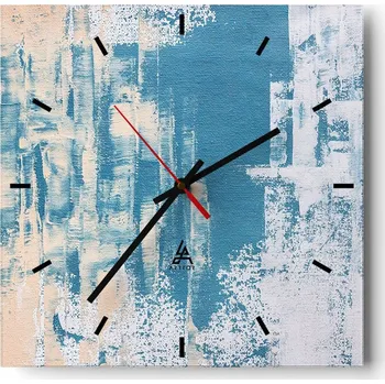 Hodiny Velké nástěnné hodiny 40x40 Abstrakce Skleněné tiché hodiny