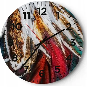 Hodiny Kuchyňské nástěnné hodiny 30x30 Abstrakce Moderní skleněné hodiny Tiché