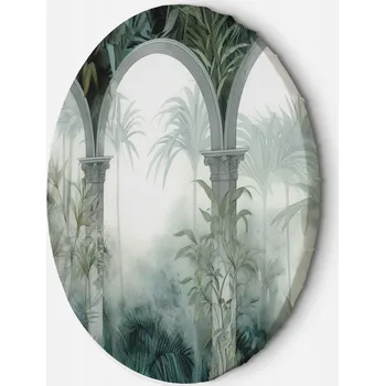 Obraz KULATÝ OBRAZ Džungle Tropické Oblouky DO OBÝVÁKU 60x60