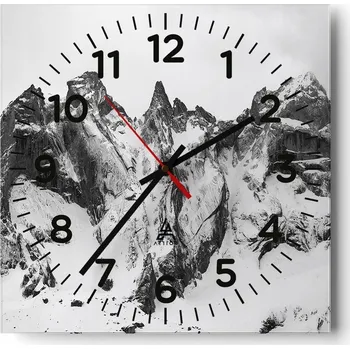 Hodiny Nástěnné hodiny do obýváku 40x40 Krajina Bezhluczne Skleněné hodiny Tiché