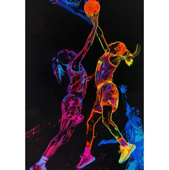 Plakát Plakát Basketbalový zápas bez rámu 70 x 100 cm