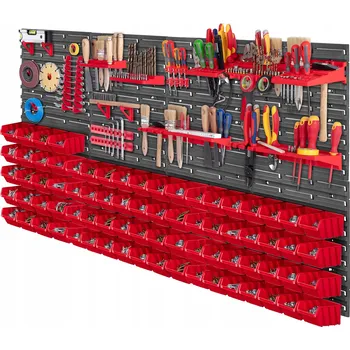 Obraz KADAX DÍLENSKÁ ZEĎ / PANEL NA NÁŘADÍ 156x78cm + 101 DÍLŮ - DÍLNA, GARÁŽ, BOX NA NÁŘADÍ