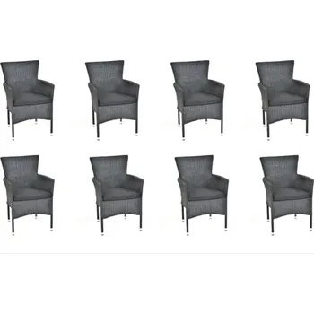 Zahradní křeslo IWHOME ratanové černé