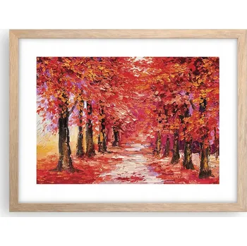 Obraz Obraz plakát v rámu světlý dub do obýváku 40x30 stromy foto na zeď