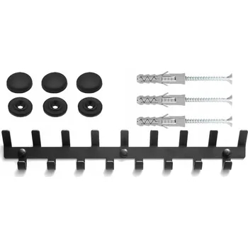 Věšák Černý kovový Šatní ramínko JDC