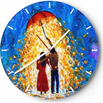 Hodiny Velké nástěnné hodiny 40x40 cm Romantické skleněné hodiny Kulatý Tiché