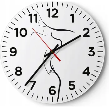 Hodiny Kuchyňské nástěnné hodiny 30x30 Abstrakce Moderní skleněné hodiny Tiché