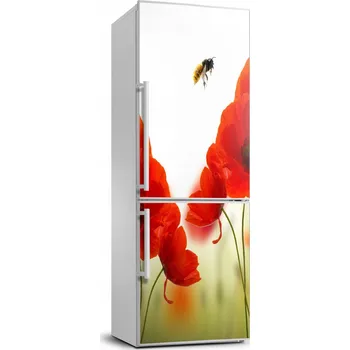 Fototapeta Dekorativní samolepka na ledničku - Tapeta Polní máky 70x190