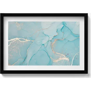 Obraz Dekorativní nástěnný obraz s grafikou v černém rámu Abstrakce kámen 60x40 cm