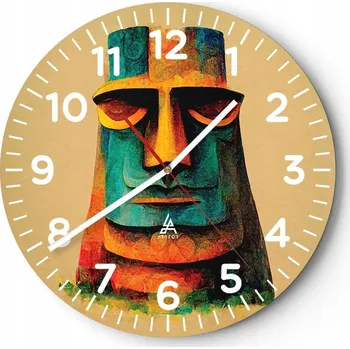 Hodiny Kuchyňské nástěnné hodiny 30x30 Socha Moderní skleněné hodiny do obýváku Tiché