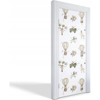 Fototapeta Samolepka samolepící dýha na dveře skříně Dobrodružství zvířat 75x205 cm