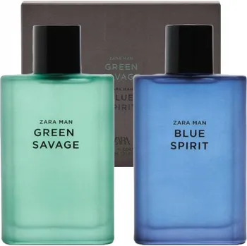 Pánský parfém ZARA MAN GREEN SAVAGE + ZARA MAN BLUE SPIRIT 2 X 90 TOALETNÍCH VOD
