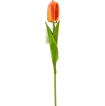 umělá květina Umělá Větvička Tulipán dvoubarevná oranžová 1 ks 50 cm Saco