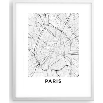 Obraz Obraz plakát na zeď v bílém rámu 40x50 město foto plakáty do obýváku