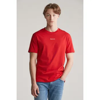 Pánské tričko TRIČKO GANT GRAPHIC SS TSHIRT RUBY RED