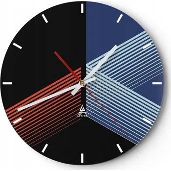 Hodiny Nástěnné hodiny do kuchyně 30x30 Abstrakce Skleněné hodiny do obýváku Tiché