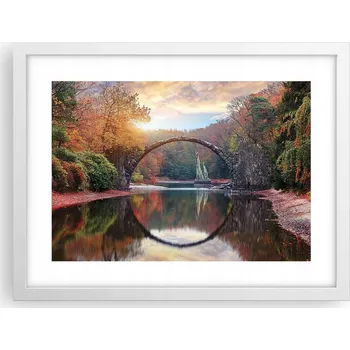 Obraz Obraz plakát v bílém rámu do obýváku 40x30 krajina foto na zeď