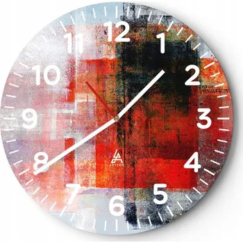 Hodiny Kuchyňské nástěnné hodiny 30x30 Moderní umělecké skleněné hodiny do obýváku Tiché