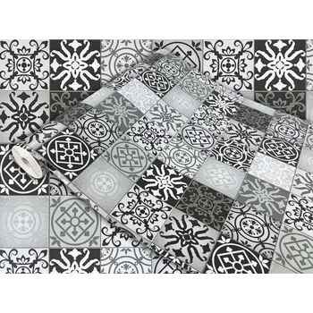 Tapeta Fólie na stěny, skříňky, regály - Nábytková Fólie PVC s motivem dlaždic, šířka 45 cm