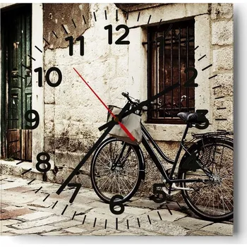 Hodiny Nástěnné hodiny do obýváku 40x40 Architektura Bezhlučné hodiny na skle Tiché