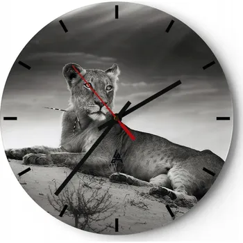 Hodiny Nástěnné hodiny ARTTOR šedé moderní kulatý 30 cm sklo tiché