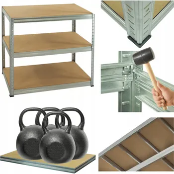 Dílenský regál Kovový regál pozink Helios 106x100x45_3 400 HZZ