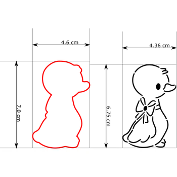 Vykrajovátko Naše Vykrajovátko Husa s mašlí - sada vykrajovátko + šablona Velikost: 7 cm Sada