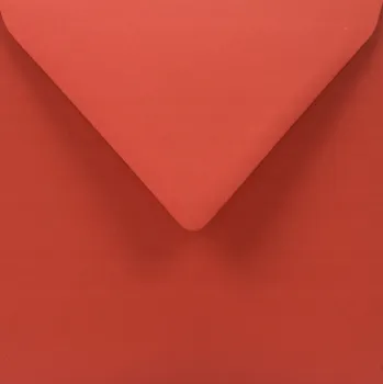 Obálka Čtvercové obálky Woodstock Rosso červené 25 Ks.