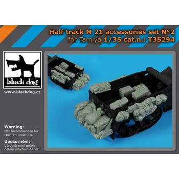 Plastikový model Blackdog 1/35 Half track M 21 accessories set N°2 (Tamiya)