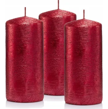 Svíčka Dekorativní parafinová svíčka bez vůně Drobo 3 ks