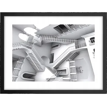 Obraz Obraz plakát v černém rámu do obýváku 40x30 abstrakce foto na zeď