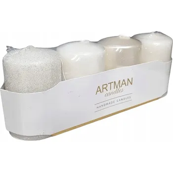 Svíčka Tradiční parafínová svíčka bez vůně Artman 4 ks