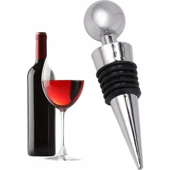 Zátka na láhev vína BG Premium 9 cm stříbrná