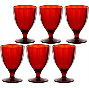 Sklenice ROSE&TULIPANI AMAMI Sada 6 sklenic 300 ml červená