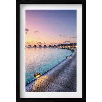 Obraz Dekorativní nástěnný obraz do obýváku kuchyně Západ slunce Maledivy 40x60 cm